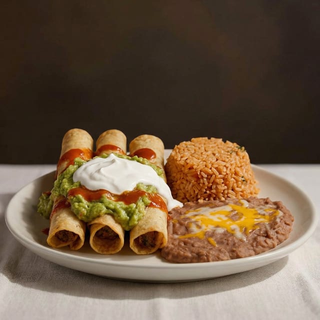 14. Three Chicken Flautas.