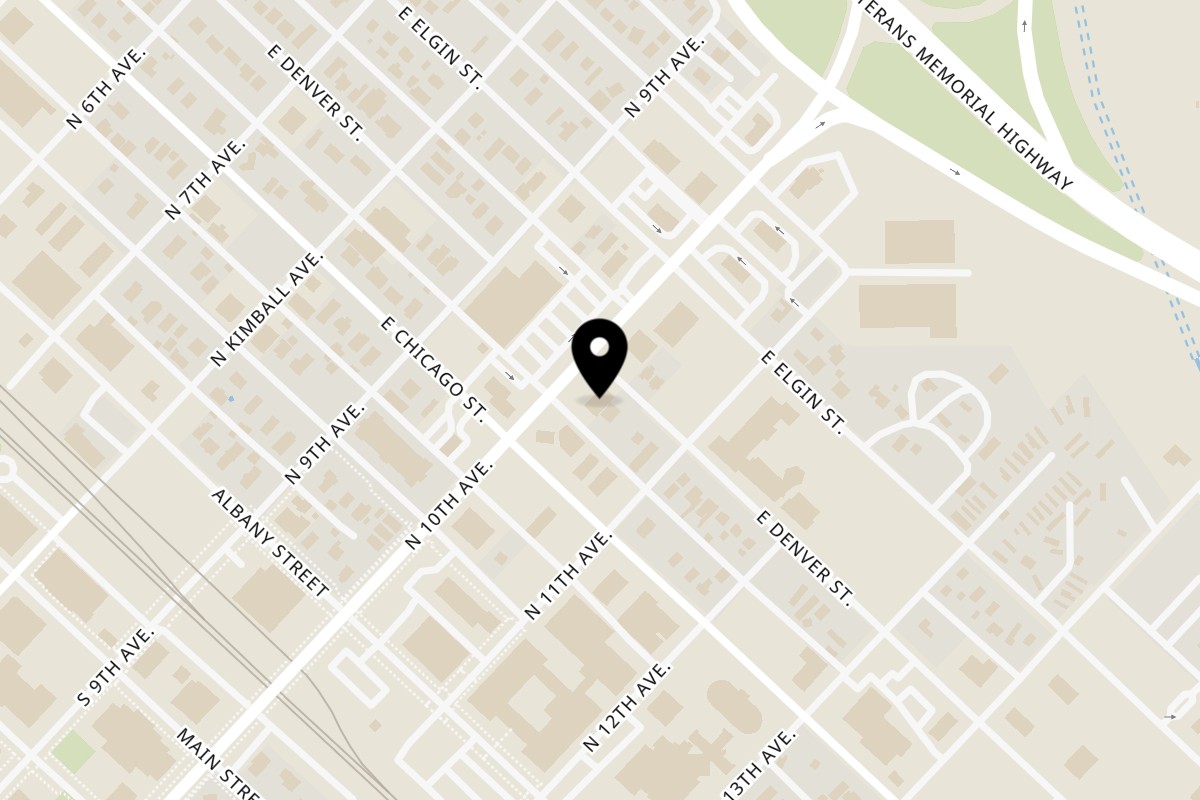 Map showing the location of Fiesta Guadalajara Caldwell on 420 N 10th Ave in Caldwell